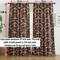 thumbnail image 2 of THD Florencia Floral & Birds Patterned Window Back Tab Rod Pocket Curtains Bedroom - Light Blocking Darkening Window Panels, Set of 2, 2 of 8