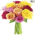 thumbnail image 3 of Kabloom Fresh Cut Flowers Bouquet of 12 Assorted Roses with Decorative Vase, 3 of 6