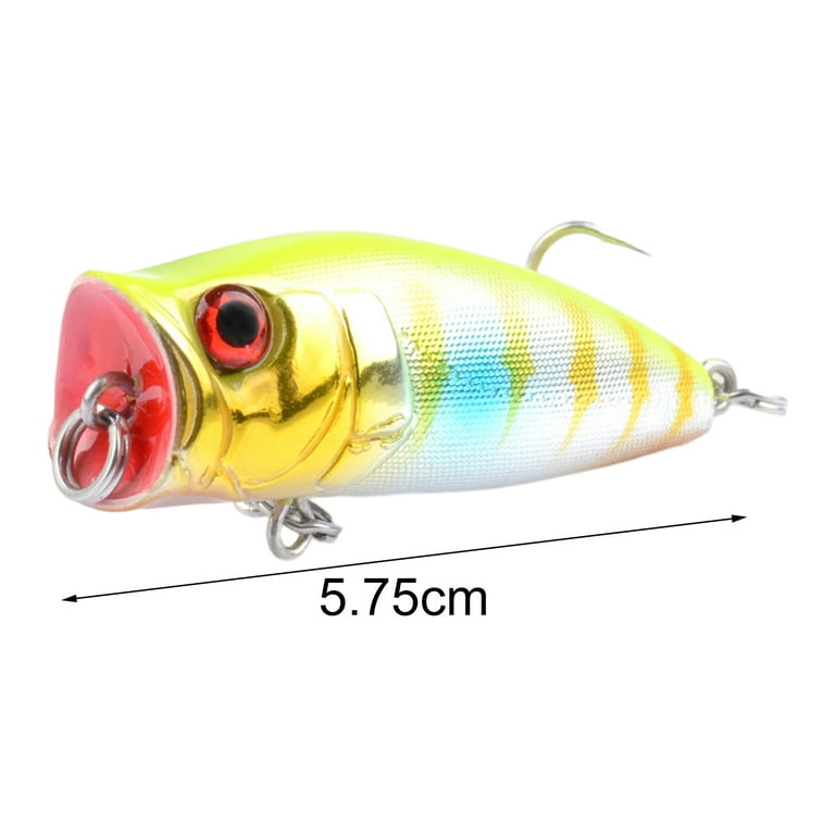 UDIYO 7g/5.75cm Fishing Lure 3D Fisheyes Simulated Universal Lightweight  Bright Color Catch Fishes Mini Topwater Popper Freshwater Artificial  Snakehead Bait Angling Supplies 
