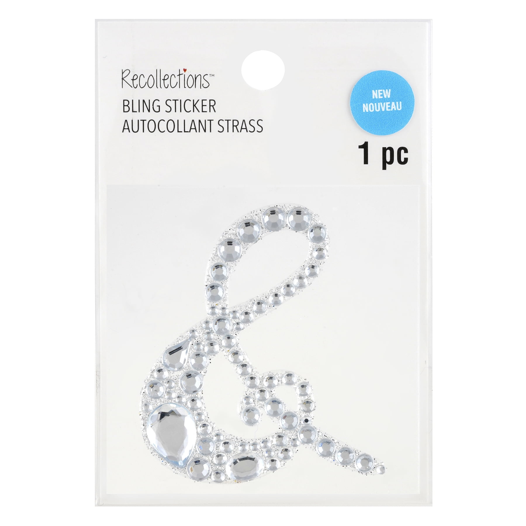 Recollections Bling Alphabet Letter Sticker, 12 Pack