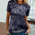 thumbnail image 5 of Womens Clothes Shorts Kelon Womens Blouses Short Sleeve Shirts Cowl Neck Velvet Outfits Trendy Clothes 2026 Casual Summer Tshirt, M, 5 of 8