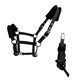 thumbnail image 3 of Práctico caballo Brida Rein Halter Headstall Longitud Equipo ecuestre densidad Esponja suave Cojín Correas Arnés Cuerda para M Negro shamjiam Riendas de caballo, 3 of 8
