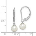 thumbnail image 2 of Silver Fresh Water Pearl Leverback Earrings, 2 of 2