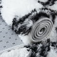 thumbnail image 7 of FairOnly 2'x6'Washable Silk Wool Geometric Runner Rug for Bedroom Non Slip Ultra Soft Modern Indoor Rug for Living Room Dining Room,White Black, 7 of 7