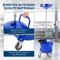 thumbnail image 3 of 8 Gallon Air Operated Oil Drain Container, Portable Fluid Fuel Transfer Tank with Wheels for Car, Truck & Garage, 3 of 7