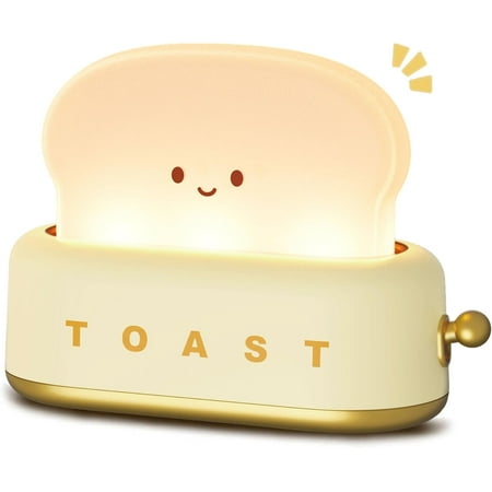 

Toast Led Night Light Cute Toaster Lamp 800Mah Rechargeable With Adjustable Brightness Kawaii Teenager Bedroom Light Decor