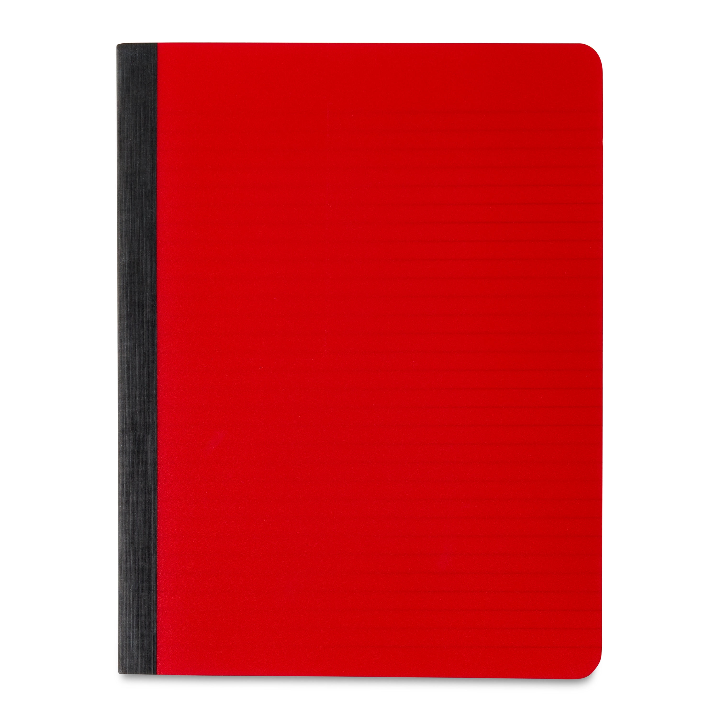 Pen+Gear Composition Book, College Ruled, 7.5"x 9.75", Poly Cover,Red, 80 Sheets