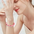 thumbnail image 4 of WORGEOUS  Valentines Day Accessories Jewelry Lover Heart Beaded Bracelet Pink, 4 of 8