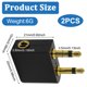 thumbnail image 2 of Adaptadores de auriculares para vuelos de aerolíneas, adaptador de auriculares con enchufe de conversión chapado en oro (2 piezas), 2 of 7
