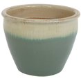 thumbnail image 1 of Sunnydaze Chalet High-Fired Glazed UV- and Frost-Resistant Ceramic Outdoor Flower Pot Planter with Drainage Holes - 14.5" Diameter - Seafoam, 1 of 8