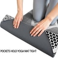 thumbnail image 3 of Black and White Geometric Quatrefoil Pattern Hot Yoga Mat Towel Non Slip for Hot Yoga - Quick-Drying Yoga Mat Cover with 4 Corner Pockets with Travel Bag - Hot Yoga Towel Non Slip 74"x26", 3 of 6