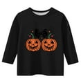thumbnail image 3 of Favoffer Fall Unisex Kids' Graphic 3/4 Sleeve Tee Base Layer Casual Basic Tees Festive Girls Tops Blouse Gatherings Outdoor Play Toddler Kid 3-12Y, 3 of 5