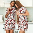 thumbnail image 4 of Easygdp Red Food Camisón de manga corta para mujer, informal, estampado, 4 of 6