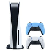 Sony Playstation 5 Digital Version (Sony PS5 Digital) with Extra Starlight Blue Controller and Black PULSE 3D Headset Bundle