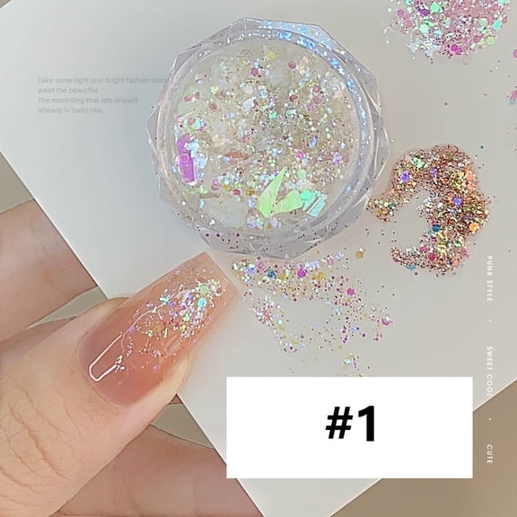Vibrant Decorative Nail Glitter Set - 4 Eye-Catching Colors for Nail Art and DIY Manicures