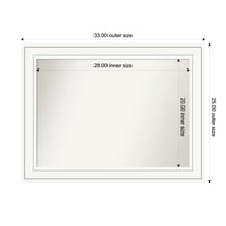 Amanti Art Custom Framed Wall and Bathroom Mirror (25 x 33 in.), Craftsman White Frame