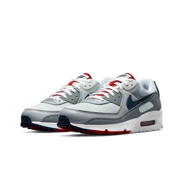 Zapatillas deportivas Air Max 90 de piel triple negro y blanco de caña baja con amortiguación Air Cushion para hombre y mujer