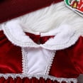 thumbnail image 5 of mgoYE Newborn Infant Baby Girl Christmas Clothes 3 6 9 12 18M Romper Dress Trim Velvet Jumpsuit Bodysuit(Wine,3-6 Months), 5 of 9