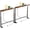 Rustic Brown 70inch, variant on 2 Pack Adjustable Height Narrow Console Table with Power Outlets, 78.7" Long Sofa Table with Charging Station Behind Couch Table Entryway Table for Living Room and Hallway – Rustic Brown