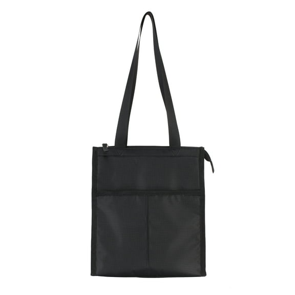 Mainstays Black Polyester Zippered Reusable Lunch Bag, Best Used for On-the-Go Snacks and Small Portions