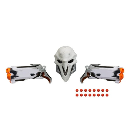 Overwatch Reaper - Wight Edition Collector Pack with 2 Nerf Rival Blasters 1 Reaper Face Mask and 16 Overwatch Nerf