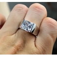 thumbnail image 3 of 2ct Princess Cut Simulated Diamond Solitaire Men's Wedding Ring 14K White Gold Plated 925 Silver Gift For Him, 3 of 3