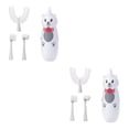 thumbnail image 3 of Guardurnaity Cepillos de eléctricos automáticos para niños en forma de U, cepillos suaves resistentes al calor, herramientas de limpieza para la Blanco 14.5x5 cm, 6-14 años 2Conjunto, 3 of 6
