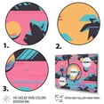thumbnail image 3 of Designart "80"S Palm Tree Pop Art" Modern Landscape Beach Wall Art Print, 3 of 5