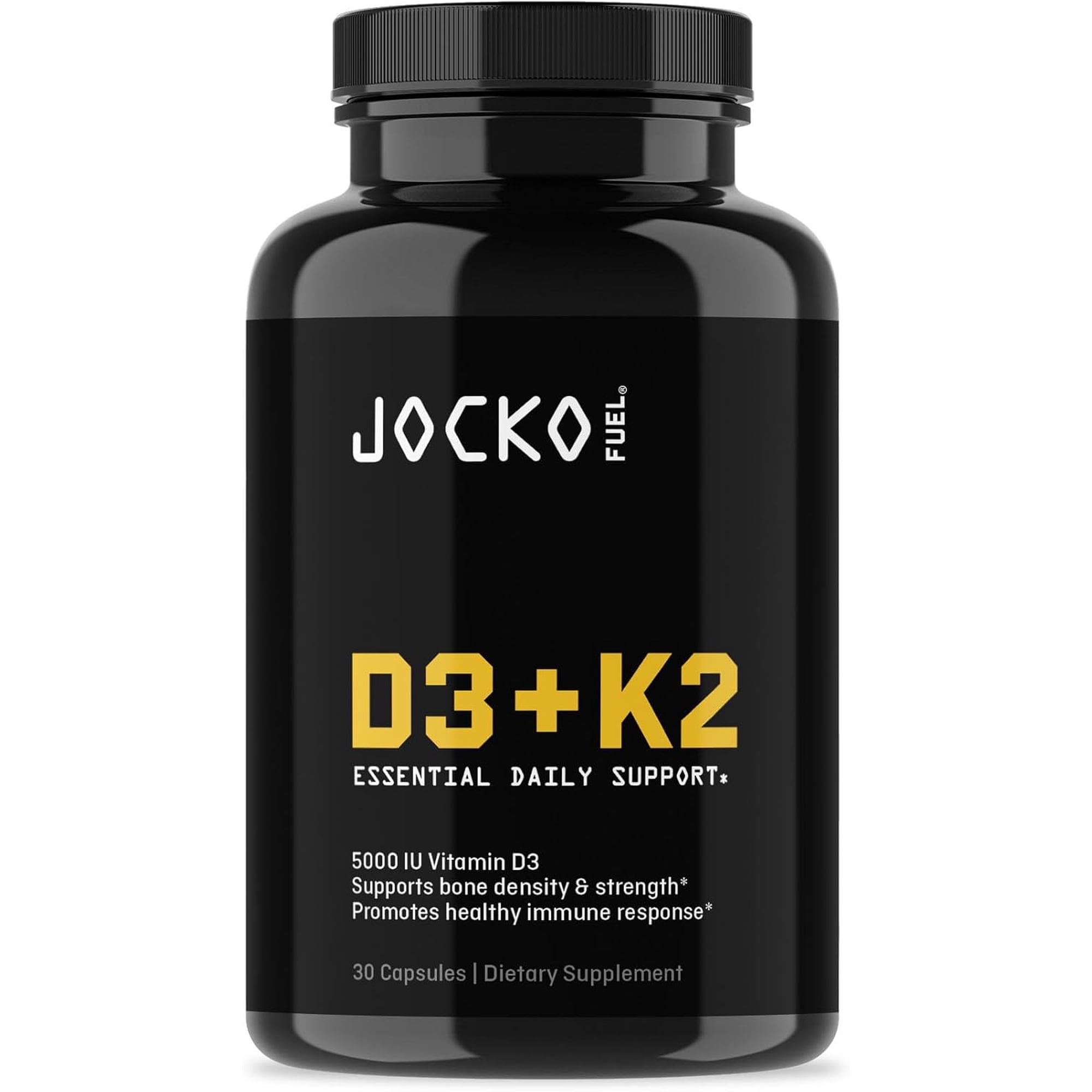 Jocko Vitamin D3 + K2, Bone Density, Calcium, Hormonal Regulation, 30 count