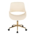 thumbnail image 4 of LumiSource Fabrico Office Chair in Gold Metal, Cream PU color, 4 of 7