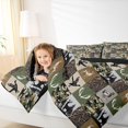 thumbnail image 3 of Feelyou Rustic Animal Twin Bedding Sets 7pcs, Green Camo Bedding Comforter Set, 3 of 7