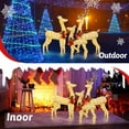 thumbnail image 3 of 3-Piece LED Lighted Christmas Deer Outdoor Yard Decorations, 2D Super Large Christmas Reindeer Decor, Outdoor Lighted Holiday Deer with 360 LED Displays for Front Yards Garden Lawn Patio, 3 of 8