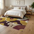 thumbnail image 3 of ODIKA 6'x9' Washable Area Rug Non-Slip, Easy Care, Layered Cd Disc Abstract Musical Collage Round Floor Covering for Family Room, Living Room, Master Bedroom, 3 of 7