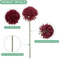 thumbnail image 2 of 6/12-Pack Artificial Chrysanthemum Ball Flowers, 11 Inch Faux Chrysanthemum Silk Bouquets Real Touch Faux Flowers for Home/Wedding/Christmas/Party[Silver], 2 of 6