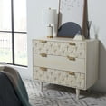 thumbnail image 4 of SAFAVIEH Zinnia Contemporary Geometric 3 Drawer Chest , White Wash/Brass (31.8 in. W x 16 in. D x 29 in. H), 4 of 15