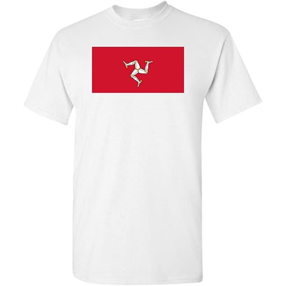 Isle Of Man Country Flag Adult DT T-Shirt Tee