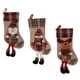 thumbnail image 3 of Medias navideñas a cuadros con bolsa de regalo para dulces, decoración navideña colgante Santa, 3 of 9