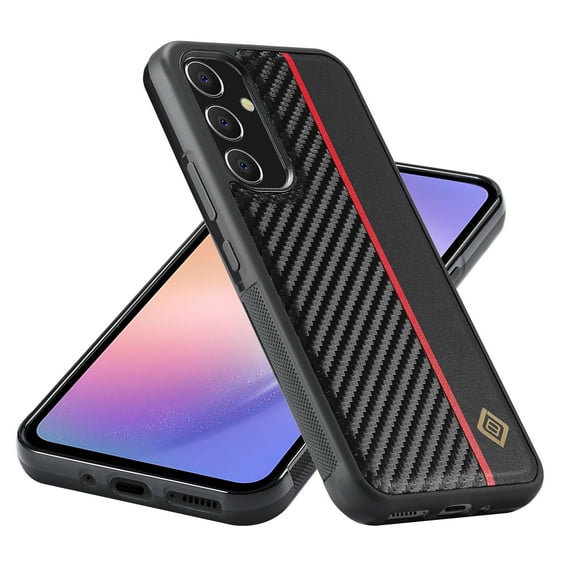 for Samsung Galaxy S24 FE Aramid Fiber Case, Luxury Carbon Fiber Texture Cases Hard PC Bumper Shockproof Protective Cover for Samsung Galaxy S24 FE, Black