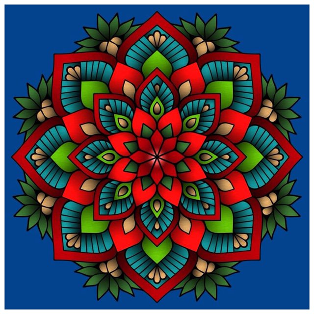 Wdftyju Bordado completo Mandala Impreso punto de cruz 11CT Kits de algodón (SZX1550) Wdftyju 6nt0dv4dc8ru8bl9D02