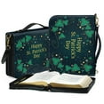 thumbnail image 4 of ZUXONGSY St.Patrick's Day Clover Gold Coin Theme Print Pu Leather Bible Cover Case for Men Women Lightweight Bible Study Tools with Adjuatable Strap Journal Case for Daily Use, -XL, 4 of 7
