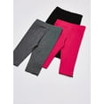 thumbnail image 4 of Hudson Baby Infant and Toddler Girl Cotton Leggings 3pk, Rose Black, 3 Toddler, 4 of 4