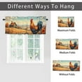 thumbnail image 6 of Rooster Curtains Valances for Home Decor Farm Animal Vintage Autumn Farmhouse Rustic Barn Country Window Treatment for Living Room Bedroom Bathroom 54 by 18 in, 1 Panel, 6 of 6