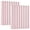Pink-White Stripes, variant on D-shaped Binder with 3 Ring - PVC Waterproof 1.5 in Binder with Clear Pocket, Rainbow Gradient Stripes ,1 pack