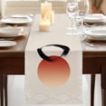 thumbnail image 3 of Table Runners 108 Inches Long Dress Scarves, Abstract Art Sun Farmhouse Coffee/Dining/Kitchen Table Runner for Living Room, Modern Art Orange Round Rustic 13x108 Inch, 3 of 9