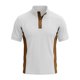 thumbnail image 3 of Ceisia Men's Loose Fit Ribbed Polo Shirt Short Sleeve Stand Collar Color Block Casual Daily Summer Tops White M Gifts, 3 of 4