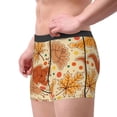 thumbnail image 2 of Xecao Autumn Animal Maple Leaves Print Men's Underwear Boxer Briefs,Breathable Choice for Men's Underwear-XX-Large, 2 of 5