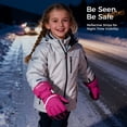 thumbnail image 5 of ThxToms Kids Warm Gloves Winter Waterproof Snow Gloves for Outdoor Sports, Toddler Bulky Ski Gloves for Boys Girls,Rose Red,M, 5 of 8