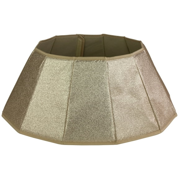 Northlight 26" Metallic Gold Fabric Hexagonal Christmas Tree Collar