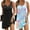 Black+blue Tie-dye, variant on Ekouaer Tank Nightgowns for Women 2 Pack Sexy Night Gown Sleeveless Sleepwear Soft Sleep Dress Button Sleepshirt Black/Blue Green XXX-Large