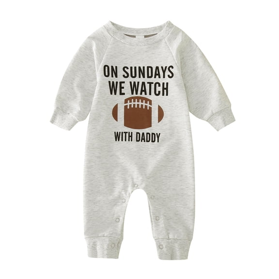 AWZXDE Girls casual bodysuits Toddlers Girl Romper Girls Jumpsuits Coverall Outfits Rugby Graphic Long Sleeve For Fall Winter Casual Daily Outfits B - 6-9 Months